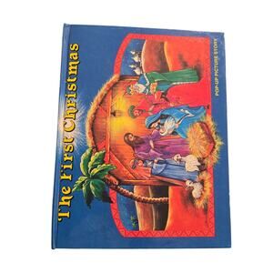 Rare Vintage The First Christmas Pop-Up Book Brown Watson England 1980s Trad